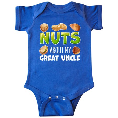 

Inktastic Nuts About My Great Uncle Peanut Almond Pistachio Gift Baby Boy or Baby Girl Bodysuit