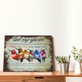 thumbnail image 4 of Christian Hummingbird Wall Art God Says You Are Wall Decor Country Bird Canvas Painting Print Artwork Modern Home Decor Framed for Living room Bedroom Bathroom 12"X16", 4 of 6