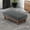 Dark Gray, variant on Modern Boucle Upholstered Cocktail Ottoman with Rubber Wood Legs, Light Brown