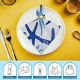 thumbnail image 6 of Nawy Starfish Body Nautical Navy Blue and Turquoise Sea Stars Summer Beach Marine Ocean Animal Theme Cloth Napkins 2 PCS, 6 of 7
