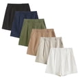 thumbnail image 2 of Qudderr Womens Casual Shorts Loose Solid Color Short Pants for Women's Summer Comfy Linen Shorts XS-XL, 2 of 9