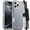Gray, variant on For Apple iPhone 16 Pro Max Heavy Duty Armor Shockproof Protective Hybrid Case Cover With Clip Black/Black