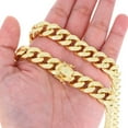 thumbnail image 3 of Nuragold 10k Real Yellow Gold Miami Cuban Lightweight Link 12.6mm Thick Chain Necklace (20"-30") Italian Jewelry for Men, 3 of 8