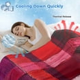 thumbnail image 3 of Red Purple Cooling Blanket,Lightweight Breathable Summer Throw Blanket with Double Sided Cold Effect,Striped Plaid Modern Abstract Oil Painting Picnic Blankets Bed Sheet for Hot Sleepers 40"x60", 3 of 8