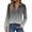 #02 Gray, variant on Women's Long Sleeve Tie Dye V Neck Collared Polo Shirts Fall Dressy Casual Trendy Work Tops, Dark Blue M