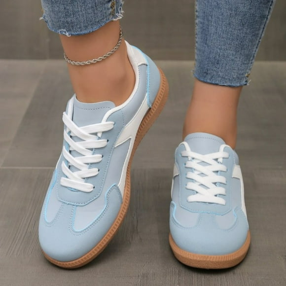 XIMIN Women's Minimalist Barefoot Shoes Retro Sneakers Vintage Leather & Suede Patchwork Casual Shoes Zero Drop Sole Wide Width Fashion Walking Sneaker