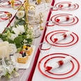 thumbnail image 6 of 350PCS Clear and Red Plastic New Year Plates and Napkins for 50Guests Plastic Dinnerware Set:100 Red Disposable Plates 50 Pre Rolled Napkins with Cutlery,50 Cups for Party＆Christmas, 6 of 6