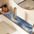 thumbnail image 2 of Yayeee Faucet Mat for Kitchen Sink 30" Diatomite Long Splash Guard Pad, Night Floating Whale, 2 Pack, 2 of 7