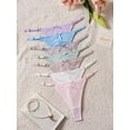 thumbnail image 1 of Conjunto De 7 Tangas Para Mujer, Diseño Dulce Con Lazos, Multicolor, 1 of 5