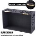 thumbnail image 3 of Modern Black Doorbell Cover Chime Cover Box Only Abstract Vintage Floral Pattern Wooden Rectangle Decorative Case Easy to Mount Wall, 3 of 9