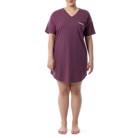 

Wrangler® Women s Short Sleeve V-Neck Sleepshirt S-4X