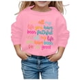 thumbnail image 1 of JAKANYQ Sweat à Manches Longues Doux pour Filles Tout-Petits Graphique Enfants Mignon Col Rond Pulls Tops Rose 3-4 Ans, 1 of 4