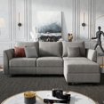 thumbnail image 1 of Honbay Ensemble de Canapé Sectionnel Moderne en L, Gris, avec Repose-Pieds Amovible et Espace de Rangement, 1 of 7