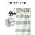 thumbnail image 7 of Curtain Valance for Windows,Sage Green Stripes Kitchen Valances Rod Pocket Short Curtains,Modern Minimalist Geometric Window Treatment Panel for Bedroom Bathroom 60"x18", 7 of 7
