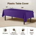 thumbnail image 3 of Exquisite Nappe en Plastique Violette - 54 Pouces x 108 Pouces - Usage Intensif - Jetable - Unité Unique, 3 of 6