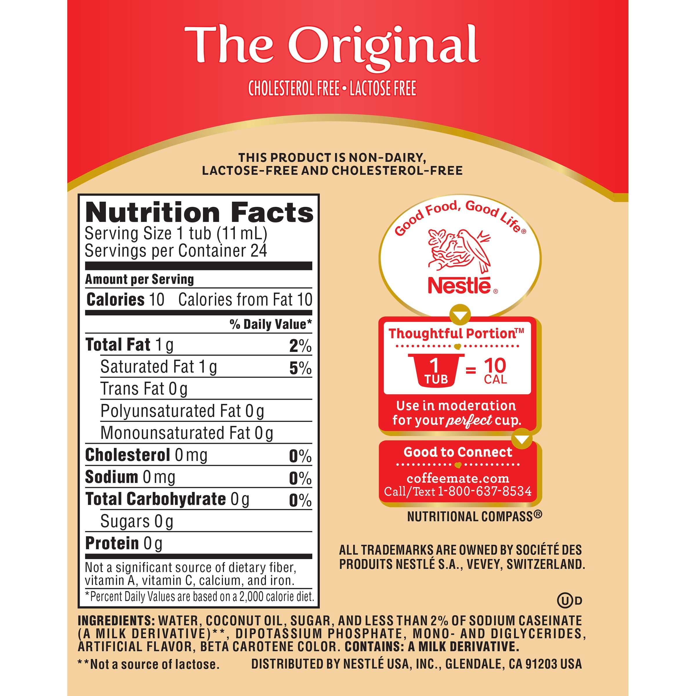 Coffee Mate Individual Creamer Nutrition Facts | Blog Dandk