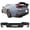 Gloss Black, variant on Ikon Motorsports Rear Diffuser, Compatible with 2024-2026 Ford Mustang Dark Horse, Factory Style Matte Black PP Polypropylene Shark Fin Rear Bumper Valance Spoiler, Air Dam Chin Splitter Molding