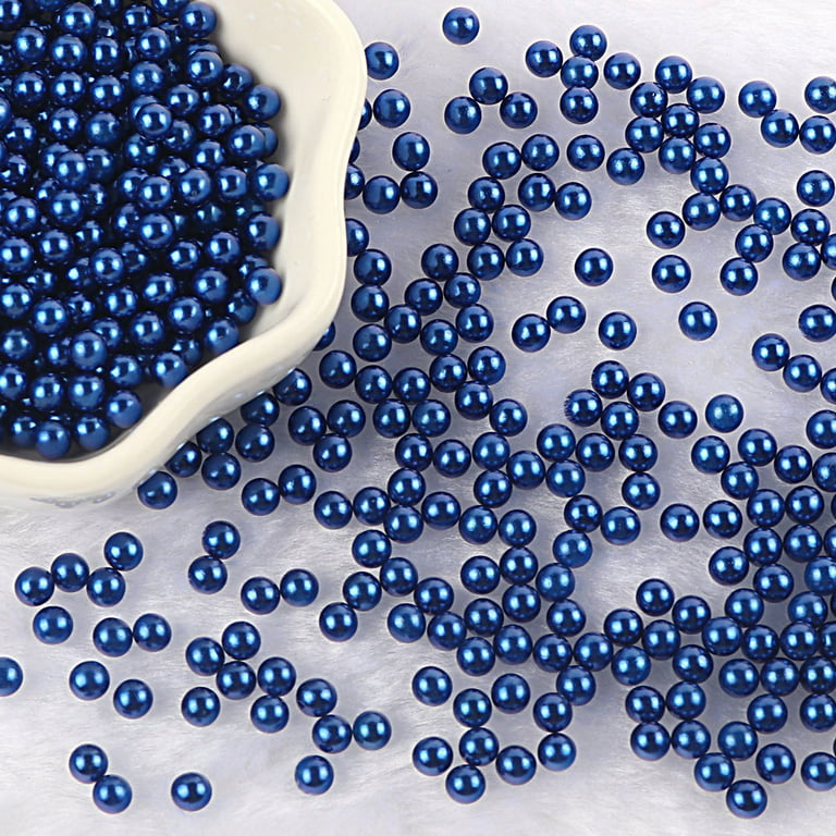 Feildoo Art Faux Pearl Beads, Lake Blue 6mm ABS Round Pearl Beads