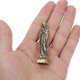 thumbnail image 4 of 2 estatuas de la Virgen María católica en miniatura, escultura de latón, decoración religiosa de metal, decoración de mesa para iglesia, para el hogar, altar y exhibición devocional., 4 of 5