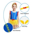 thumbnail image 4 of One Piece Swimsuit for Toddler Girls with Bownot Headband Princess Swimming Costume Bathing Suit Kids 3-8 Years, 4 of 5