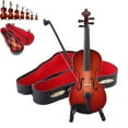 thumbnail image 1 of Plus Petit Violon du Monde, Plus Petit Modèle de Violon avec Étui à Nœud, Petit Instrument de Musique, Décoration de Maison, 1 of 9
