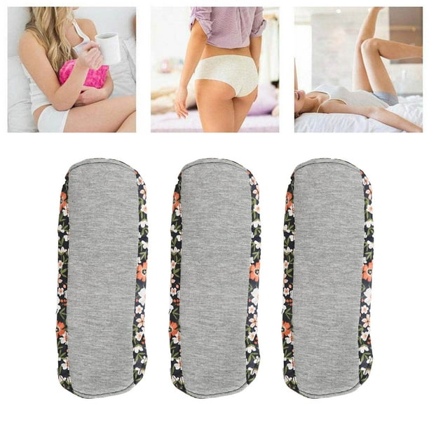 Almohadillas Menstruales Reutilizables, Almohadillas Menstruales De Tela Lavable, Transpirables, 3 Piezas, Altamente Absorbentes Para Uso Diario