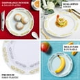 thumbnail image 3 of Efavormart 10 PCS | 7.5" Round Gold Embossed Disposable Salad Plates With Scalloped Edges For Weddings Party Events, 3 of 11