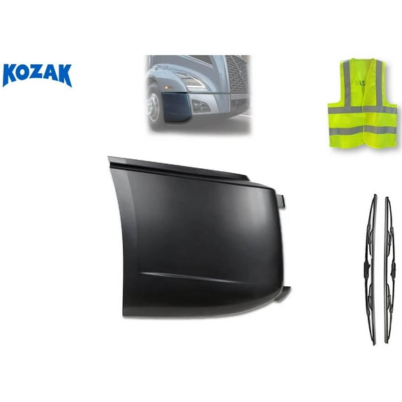 Plastic Bumper Corner Cover - Right Passenger Side - Compatible with Volvo VNL 2018 and Newer