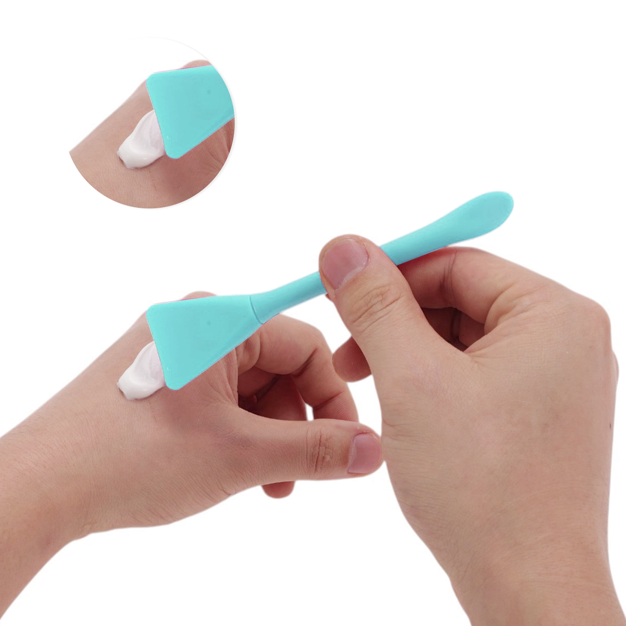 Unique Bargains Multifunctional Facial Mask Brush Set with 2 Pcs Blue