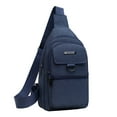thumbnail image 2 of Lightweight Adjustable Crossbody Sling Bag for Men & Women - Water-Resistant Chest Pack with Tablet Pocket, Outdoor/Travel/Daypack Essentials Navy, 2 of 6