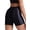 Black, variant on Women's High Waist Yoga Shorts Oil Glossy Stretch Shiny Sports Tights Boxer Short for Gym Dance Volleyball Purple US Size L