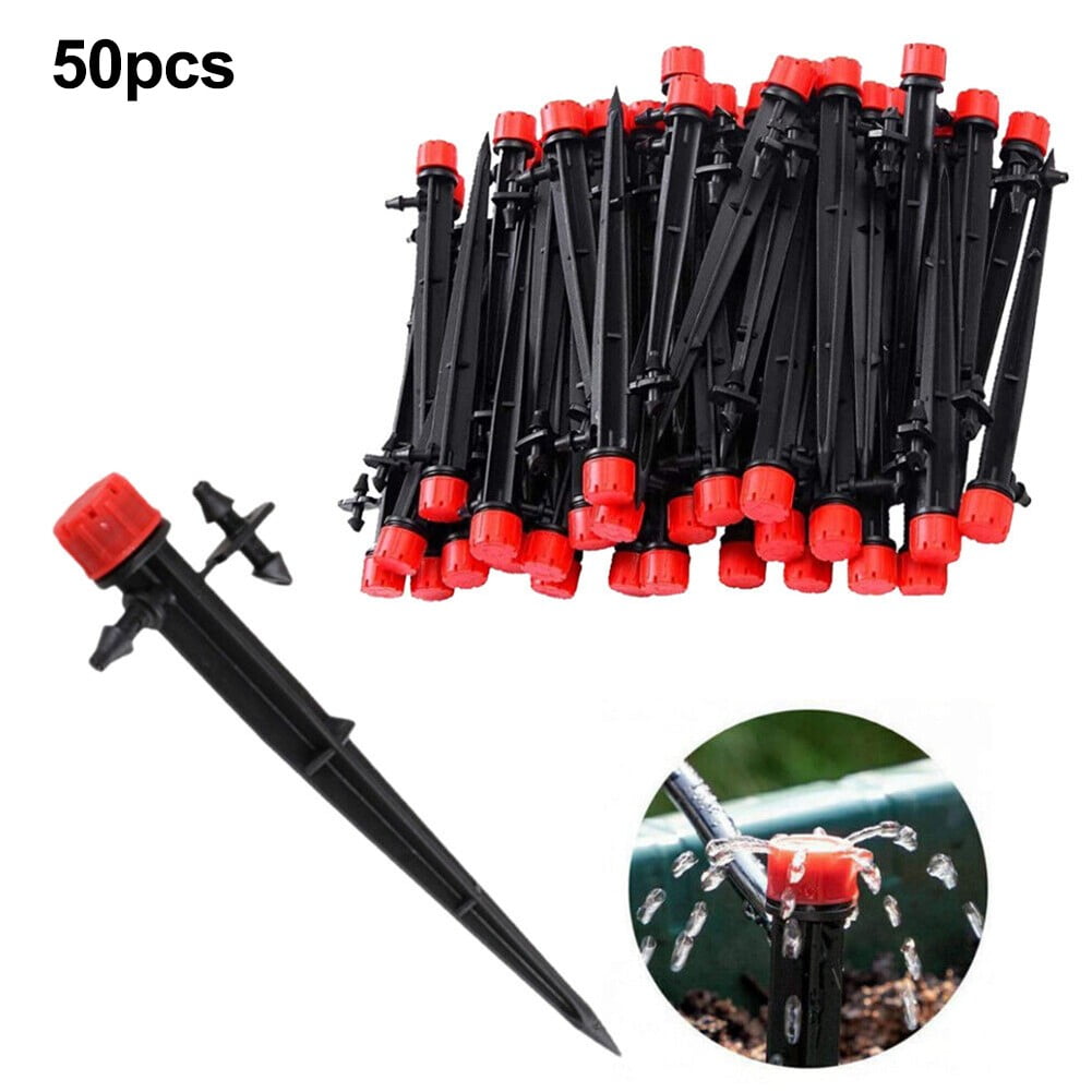 BAMILL 50 Pcs Irrigation Drippers Drip Emitters Micro Spray Adjustable Sprinkler Garden
