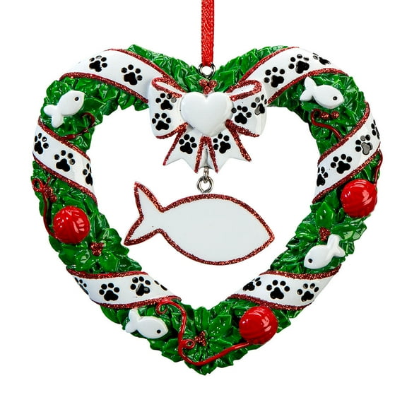 Cat Wreath Ornament