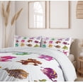 thumbnail image 6 of Ambesonne Colorful Duvet Cover Sets, Dinosaurs Extinction, 2-King, Multicolor, 6 of 7