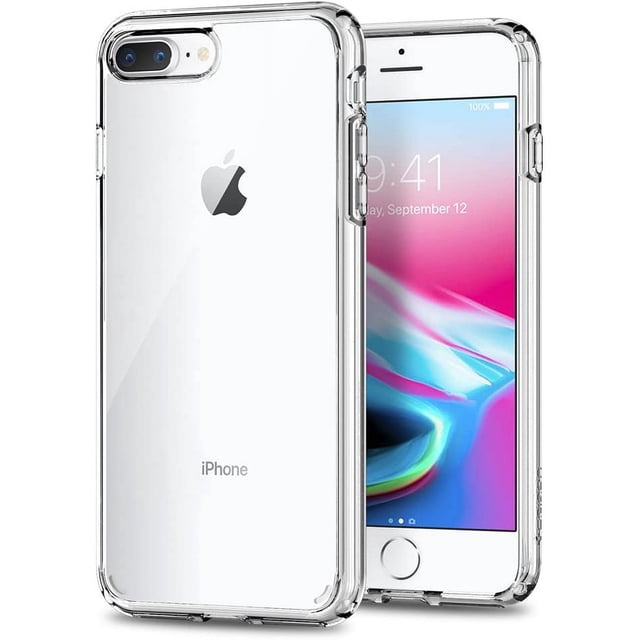 Entronix Funda Transparente para iPhone 7 Plus/8 Plus, Fina y Transparente, a Prueba de Golpes y Protección contra Arañazos.