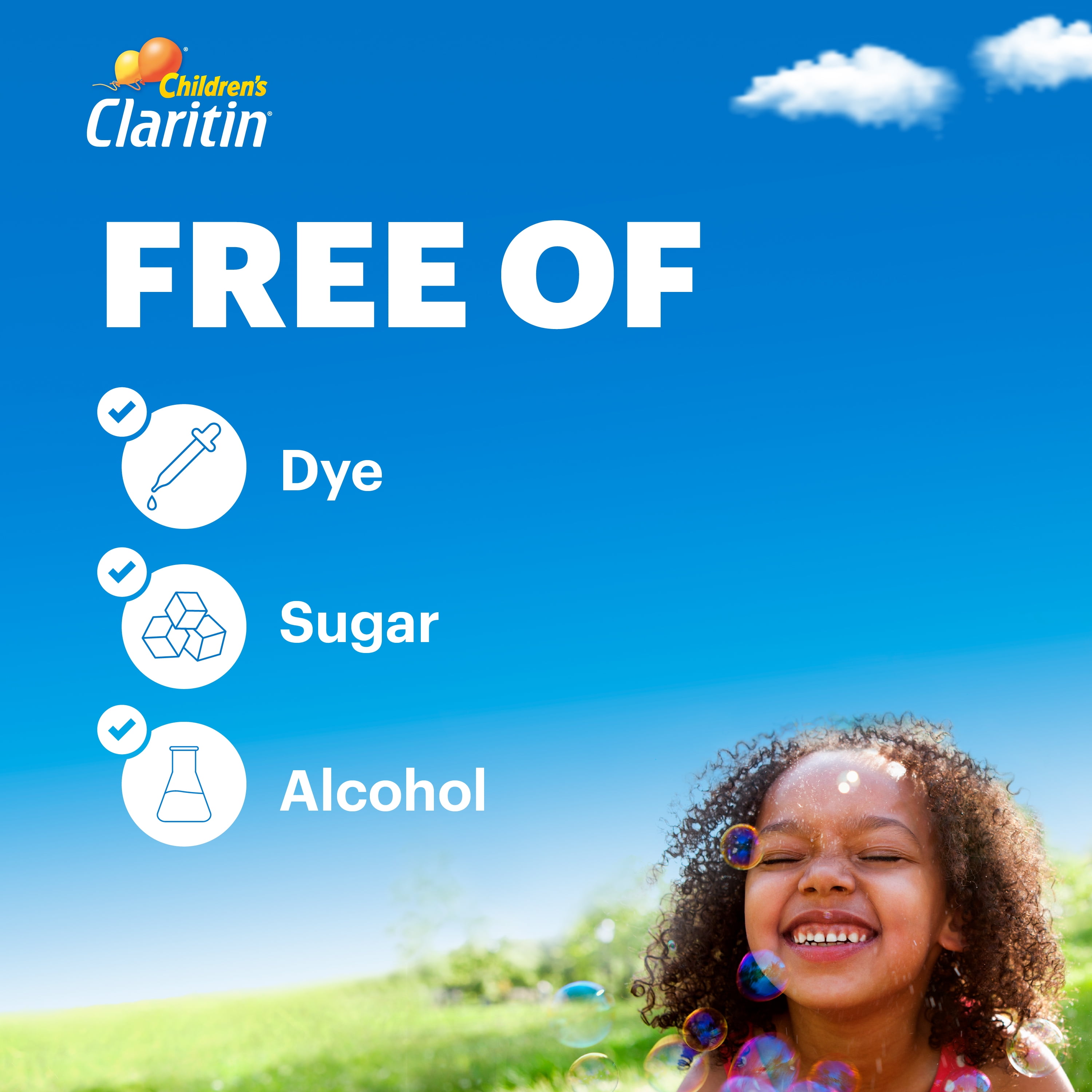 Children's Claritin 24 Hour Non-Drowsy Allergy Relief, Loratadine Antihistamine Bubblegum Chewable Tablets, Dye-free, 30 Count