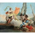 thumbnail image 2 of Giovanni Battista Tiepolo 17x15 Gold Ornate Wood Frame and Double Matted Museum Art Print Titled - Armida Encounters the Sleeping Rinaldo (1742), 2 of 4