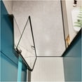 thumbnail image 3 of JERFIT Matte Black Frameless Pivot Shower Door with 1/4" Tempered Glass, Universal Adjustable 34-35 3/8" for Bathroom Enclosure, 3 of 7