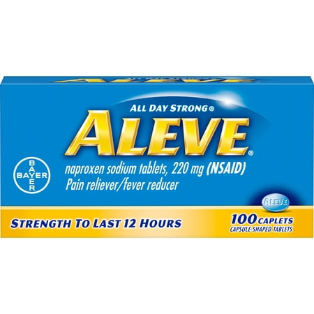 UPC 325866105066 product image for Aleve Pain Reliever/Fever Reducer Naproxen Sodium Caplets, 220 mg, 100 Ct | upcitemdb.com