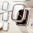 thumbnail image 2 of Vidrio templado + funda para Apple Watch 8 7 funda de teléfono 41mm 45mm 42mm 38mm pulsera protección parachoques funda para Apple Watch 40 44mm funda, 2 of 4