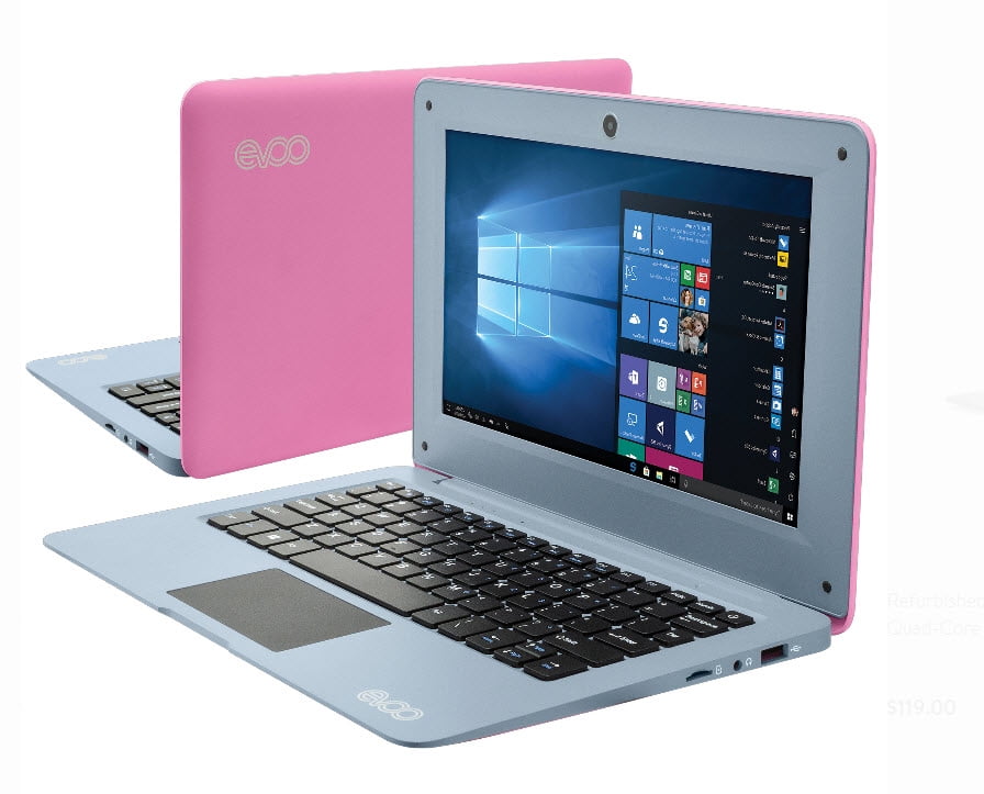 Refurbished EVOO evc1161sl 10.1" Ultra Thin Laptop, Windows 10 Home