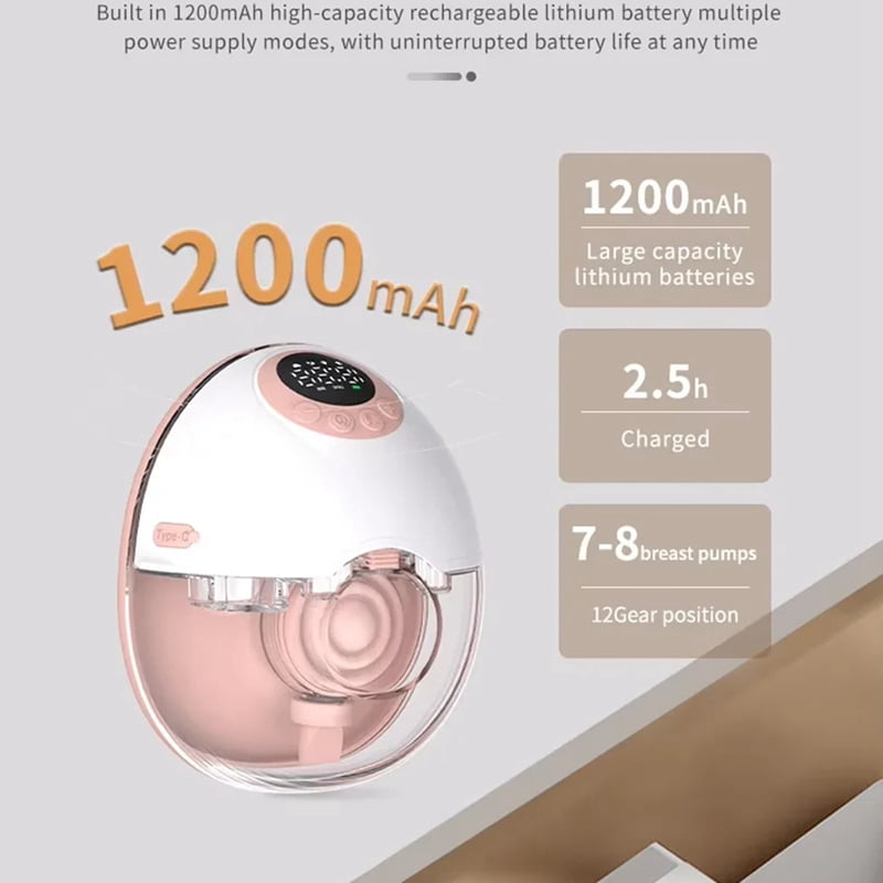 2X Wearable Wireless Bra Breast Pump with Cordless Bottle Design Wearable Silicone Flange Milk Manual Breast Pump