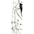 thumbnail image 2 of Tavoletti, Anne 13x32 White Modern Wood Framed Museum Art Print Titled - Fashion Strokes V, 2 of 4