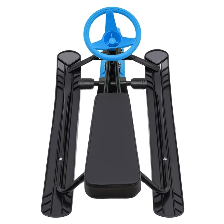 Modern Snow Sled Kids Snow Racer Sled W/ Steering Wheel & Double
