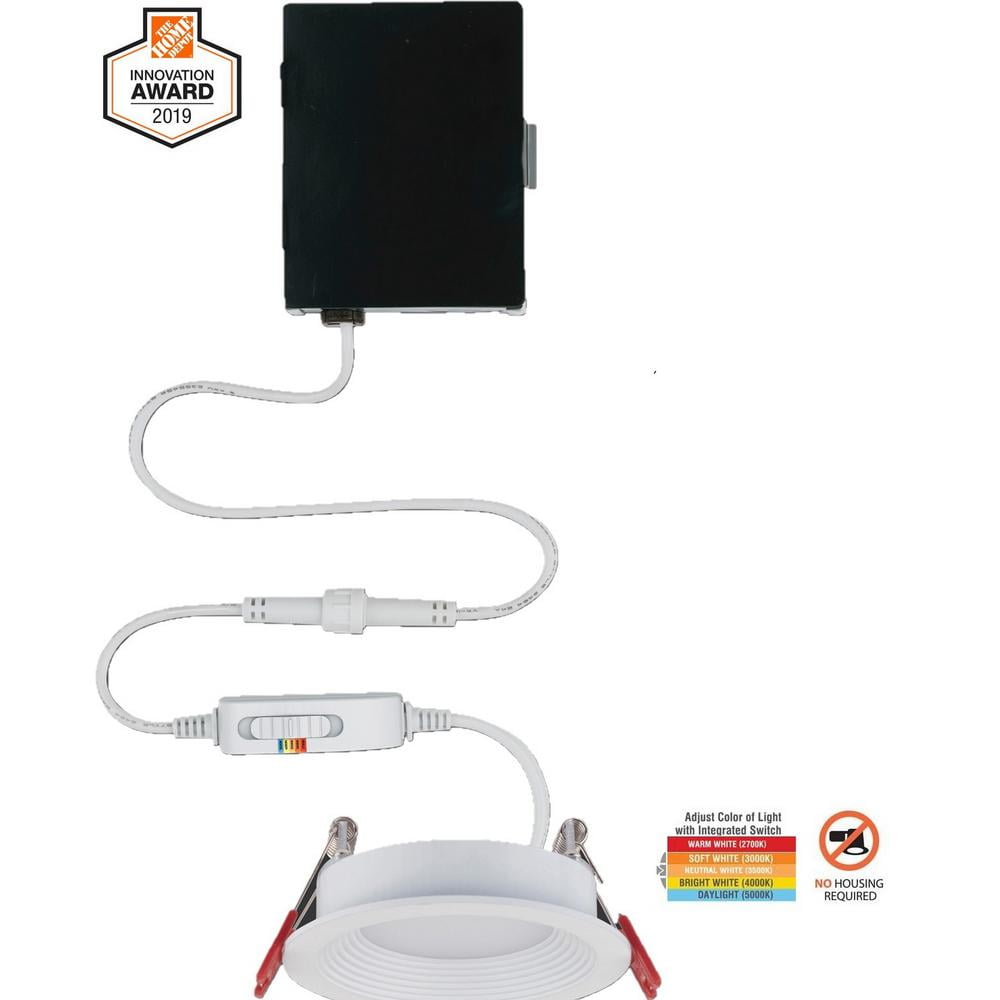 Commercial Electric Slim Baffle 3" Color Selectable Integrated LED Recessed Kit