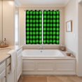 thumbnail image 3 of Curtains 63 Inch Length 2 Panels, Black Green Plaid Grommets Window Treatment Curtain, Modern Buffalo Checked Gingham Art Thermal Curtains Drapes for Living Room/Bathroom, 3 of 9
