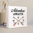 thumbnail image 4 of Zomyto 7x7 In Adventure Awaits Wooden Box Sign,Outdoor Adventure Decor,Adventure Desk Decor,Adventure Lover Gift, 4 of 6