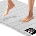 thumbnail image 1 of Alfombrilla de baño de espuma viscoelástica GORILLA GRIP, suave y absorbente, gris claro, 1 of 9