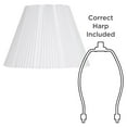 thumbnail image 6 of Hardback Knife Pleated Empire Lamp Shade Brussels White Large 9" Top x 17" Bottom x 12.25" Slant x 11.75" High Spider with Replacement Harp and Finial Fitting - DyGTyX, 6 of 7
