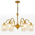 thumbnail image 3 of LovingAHome 6-Light Gold Crystal Chandelier Kitchen Island Lighting Fixture for Bedroom Living Room, 3 of 7